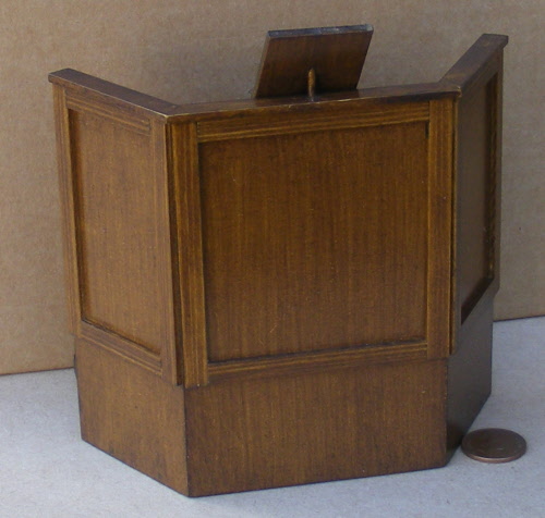 Dolls House Settle Pew Natural Finish 1:12 Scale Miniature Pub Church